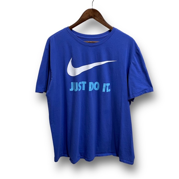Nike Other - Nike Men's Just Do It Graphic T Shirt Blue Athletic Cut 

Size XXL 25 x 28